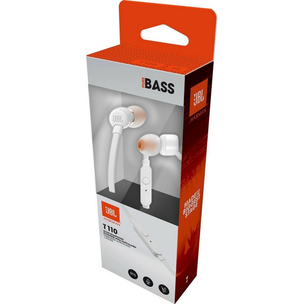 Навушники JBL T110 White (JBLT110WHT)