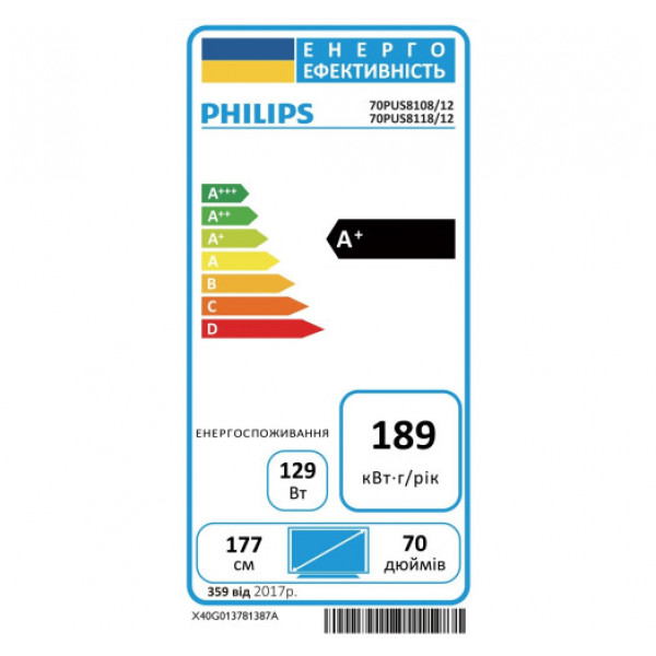 Телевізор Philips 70PUS8118/12