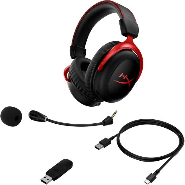 Гарнітура ігрова HyperX Cloud II WL USB, Red (4P5K4AA)