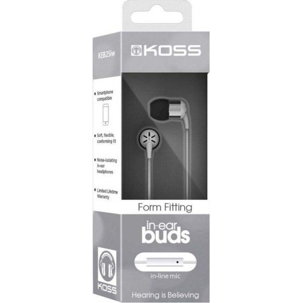 Навушники Koss KEB25iW In-Ear Mic White (189650.101)