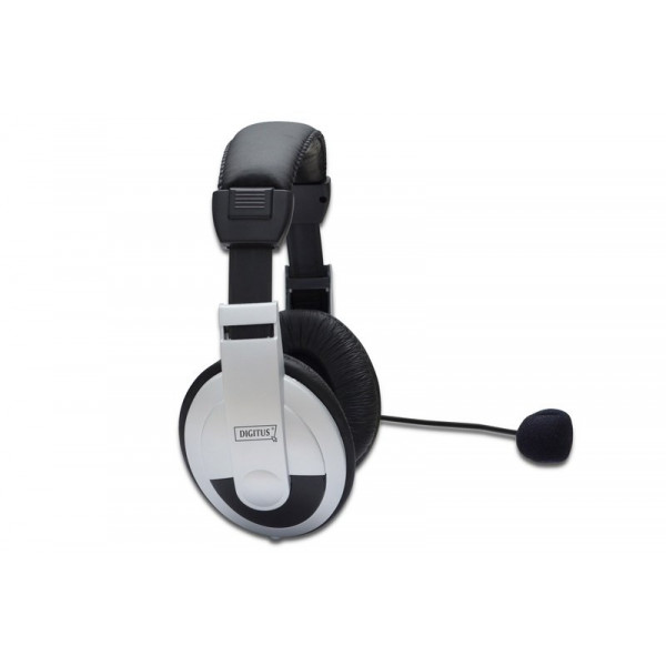 Гарнітура DIGITUS Stereo Headset, 2x3.5mm AUX, кабель 1.8м (DA-12201)