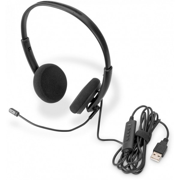 Гарнітура DIGITUS Stereo Headset, USB, кабель 1.95м (DA-12203)