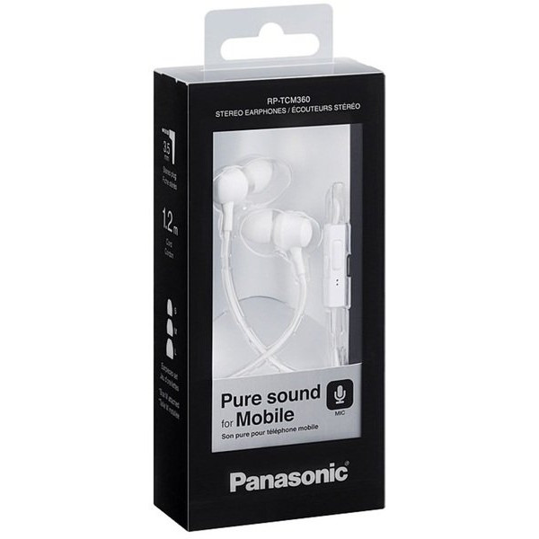 Навушники Panasonic RP-TCM360GC In-ear Mic Білий (RP-TCM360GCW)