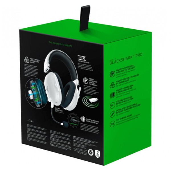 Гарнітура Razer BlackShark V2 Pro, 3.5мм/WL, білий (RZ04-03220300-R3M1)