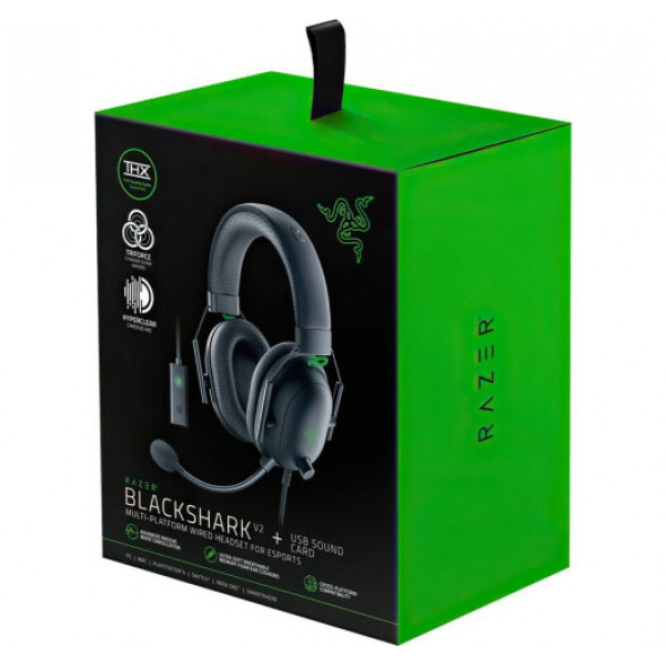 Гарнітура Razer BlackShark V2, USB Mic Enhancer, 3.5мм, чорний (RZ04-03230100-R3M1)