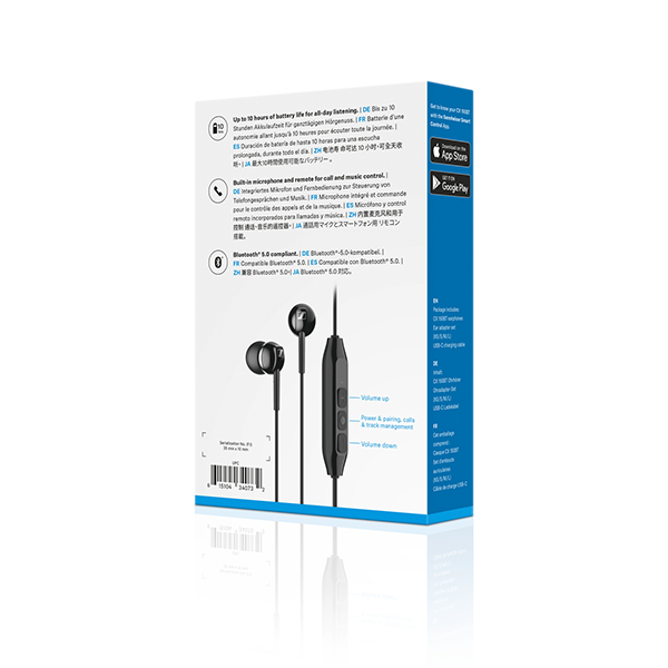 Навушники Sennheiser CX 150BT Wireless Mic Black (508380)