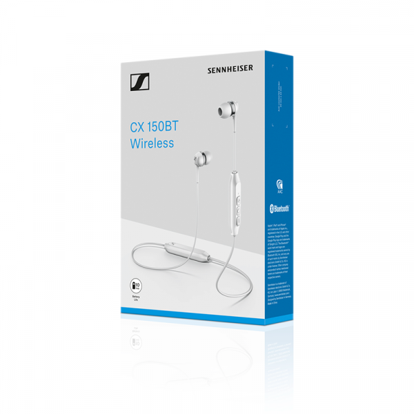Навушники Sennheiser CX 150BT Wireless Mic White (508381)