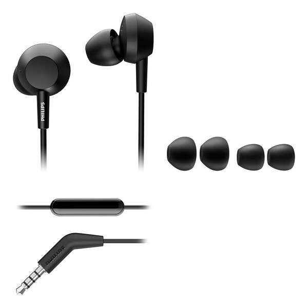 Навушники Philips TAE4105 In-ear Mic Чорний (TAE4105BK/00)