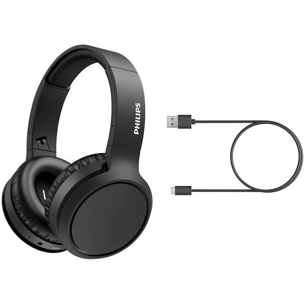 Навушники Over-ear Philips TAH5205 BT 5.0, SBC, Wireless (TAH5205BK/00)