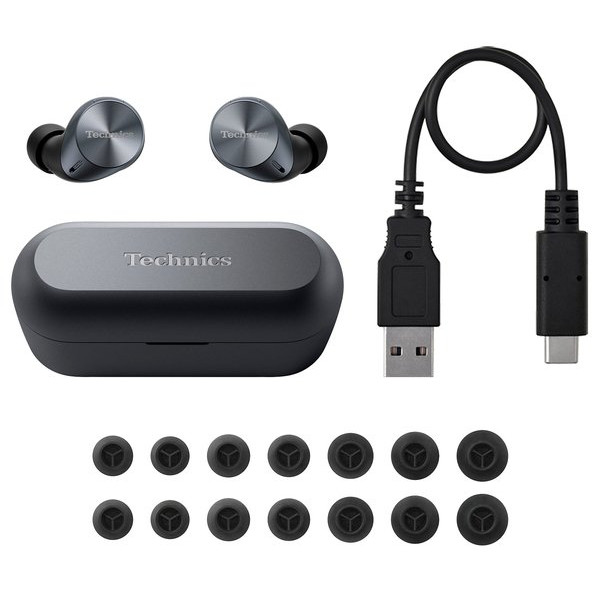 Навушники TWS Technics EAH-AZ60 BT 5.2, ANC, Hi-Res, IPX4, SBC, AAC, LDAC, Чорний (EAH-AZ60G-K)
