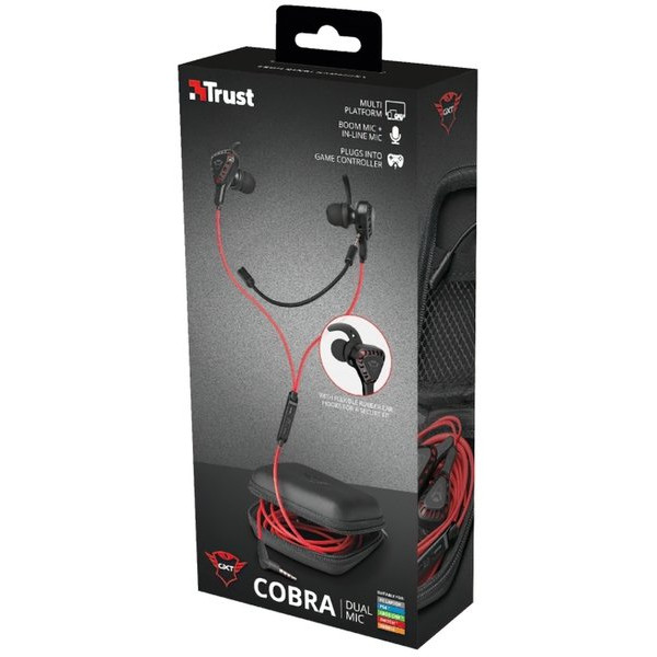 Гарнітура Trust GXT 408 Cobra Multiplatform 3.5mm RED (23029_TRUST)