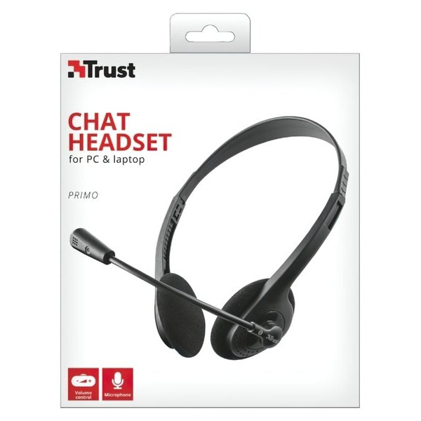 Гарнітура для ПК Trust Primo Chat 3.5mm Black (21665_TRUST)