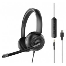 Навушники Speedlink METIS USB Stereo Headset 3.5mm Jack with USB Soundcard Black (SL-870007-BK)