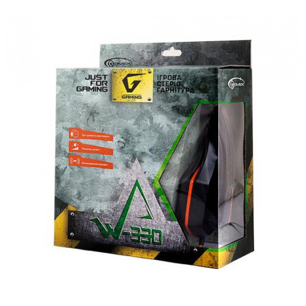 Навушники Gemix W-330 black-orange