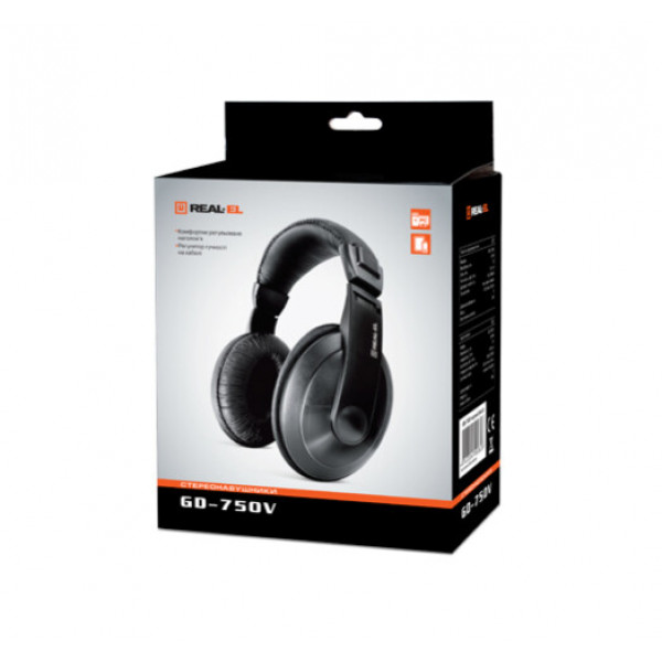 Навушники REAL-EL GD-750V Black