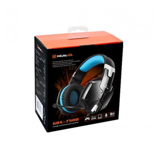 Навушники REAL-EL GDX-7500 black-blue