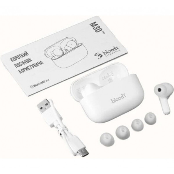 Навушники A4Tech Bloody M30 White