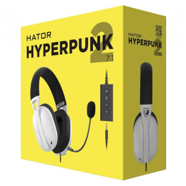 Навушники Hator Hyperpunk 2 USB 7.1 Black/White (HTA-846)