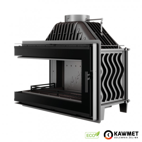 Камінна топка Kaw-met W16 13,5  kW Black з лівим бічним склом