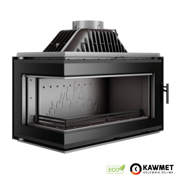 Камінна топка Kaw-met W16 13,5  kW Black з лівим бічним склом