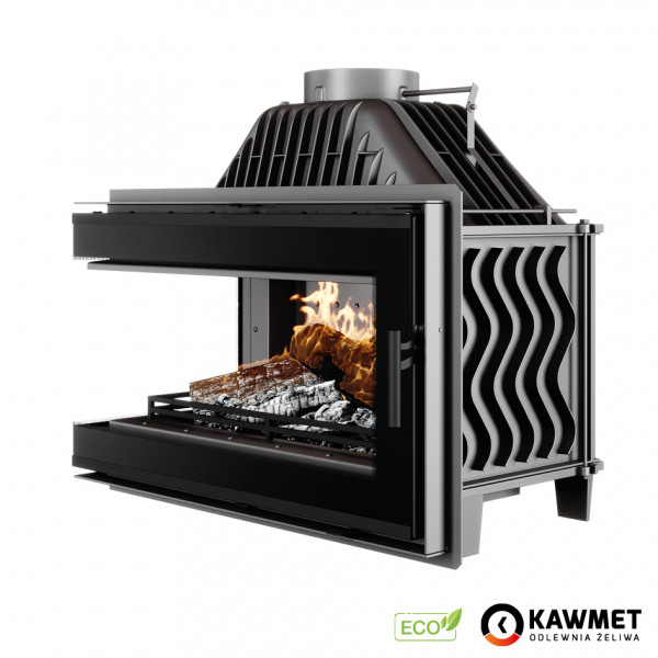 Камінна топка Kaw-met W16 13,5  kW Black з лівим бічним склом