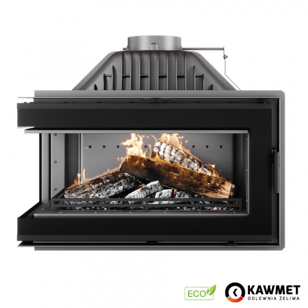 Камінна топка Kaw-met W16 13,5  kW Black з лівим бічним склом