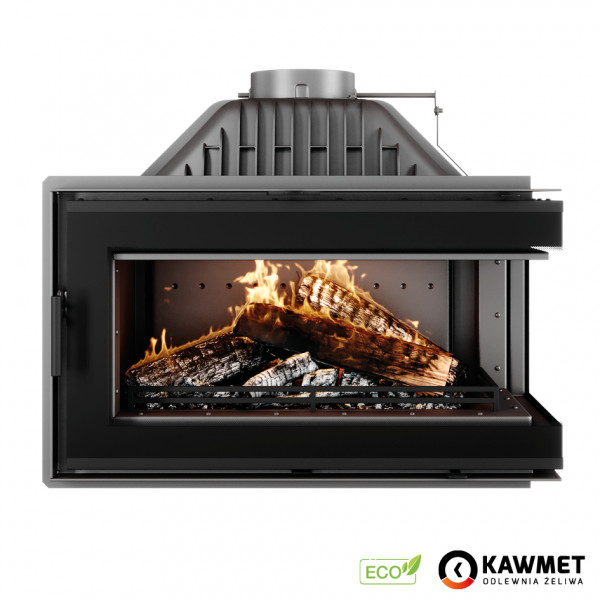 Камінна топка Kaw-met W16 13,5 kW Black з правим бічним склом