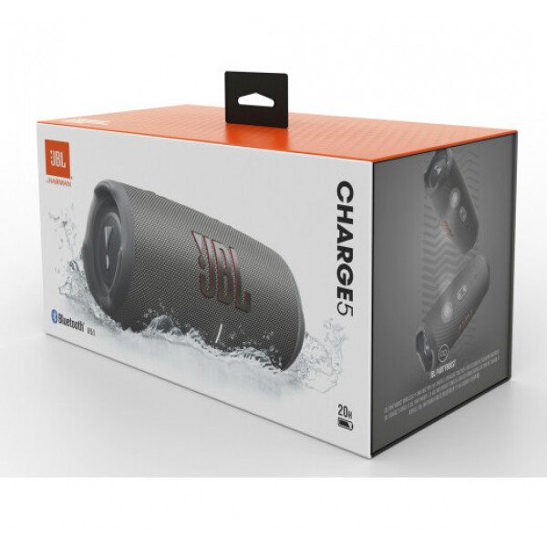 Акустична система JBL Charge 5 Grey (JBLCHARGE5GRY)