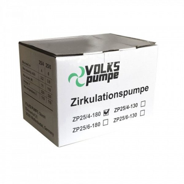 Циркуляційний насос VOLKS pumpe  ZP25/4 180мм + гайки