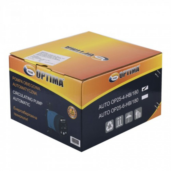 Циркуляційний насос Optima PRIME OP25-40AUTO 180мм + гайки
