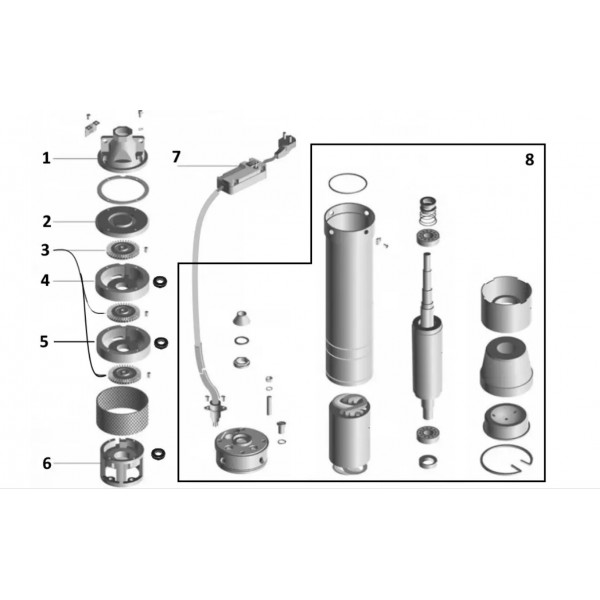 Глибинний насос VOLKS pumpe 3SKm100 0,75кВт + кабель 15м + пульт