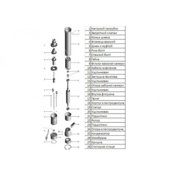 Глибинний насос VOLKS pumpe 4QGD 1,8-50-0,5кВт 4 дюйми +кабель 15м