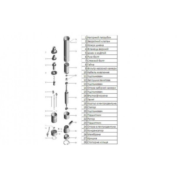 Глибинний насос VOLKS pumpe 4QGD 2,5-60-0,75кВт 4 дюйми +кабель 15м