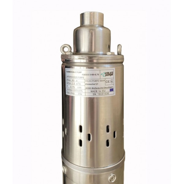 Глибинний насос VOLKS pumpe 4QGD 2,5-60-0,75кВт 4 дюйми +кабель 15м