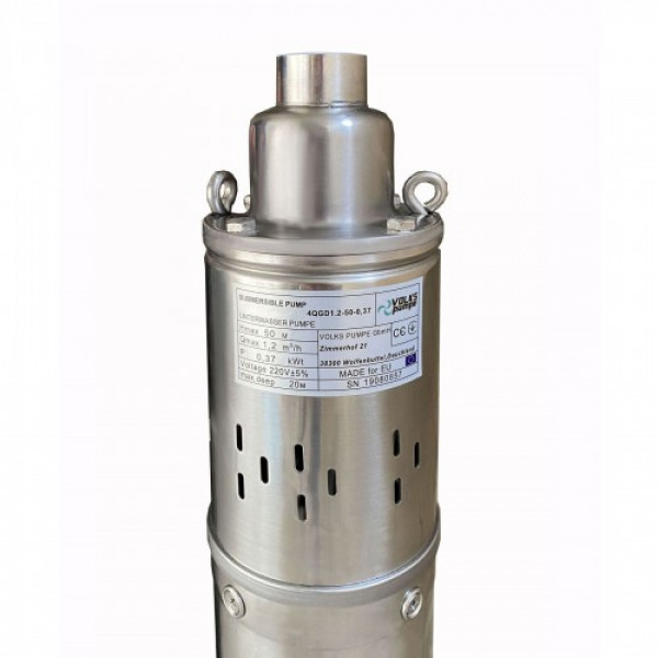Глибинний насос VOLKS pumpe 4QGD 1,2-50-0,37кВт 4 дюйми +кабель 15м