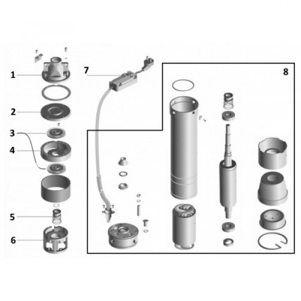 Глибинний насос VOLKS pumpe 4SKm150 1,1кВт + кабель 15м + пульт