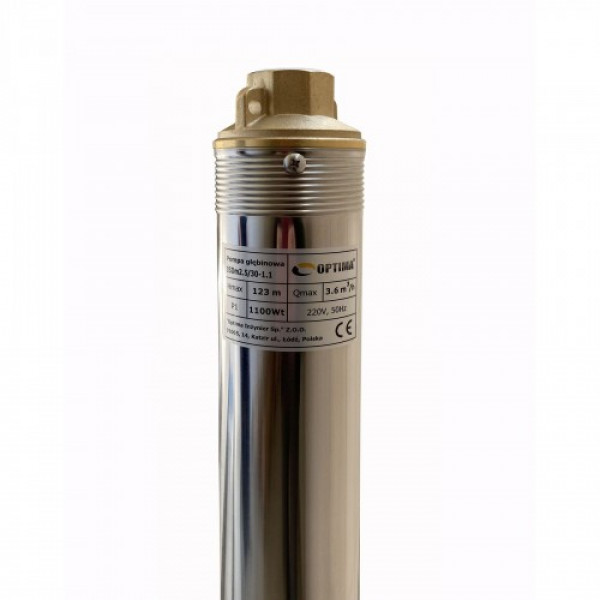 Глибинний насос OPTIMA 3SDm2,5/30 1,1 кВт 124м +пульт+кабель 15м NEW