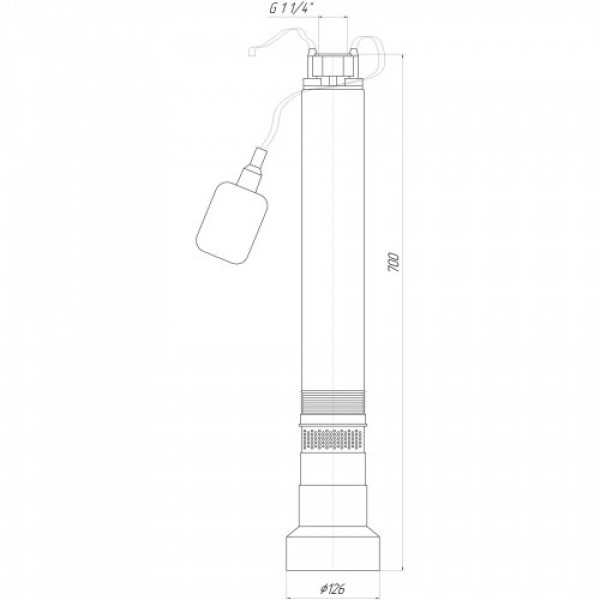 Глибинний насос OPTIMA OP 5,1 - 48/6 F 0,6 кВт (з поплавком)