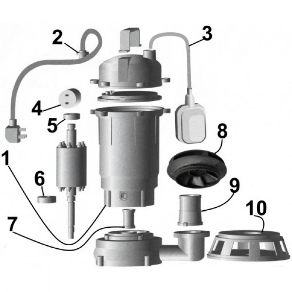 Дренажний насос VOLKS pumpe QDX1500 1,5кВт