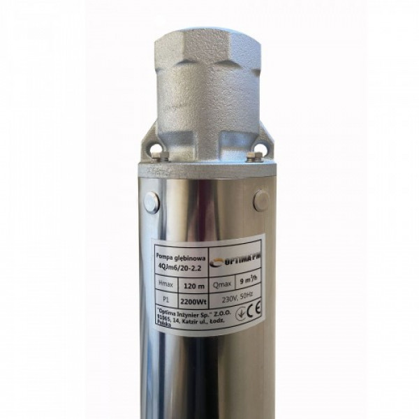 Глибинний насос OPTIMA PM 4QJm6/20 2,2 кВт 124м + 2 м кабель