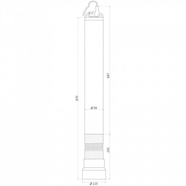 Глибинний насос OPTIMA OP 5,1 - 56/7 AUTO 0,8 кВт