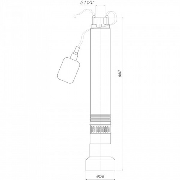 Глибинний насос OPTIMA OP 5,1 - 40/5 F 0,37 кВт, P max=0,45 кВт( з поплавком )