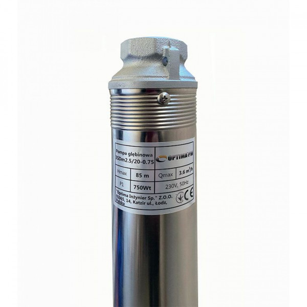 Глибинний насос OPTIMA PM 3SDm2,5/20 0,75 кВт 90м + 70 м кабель