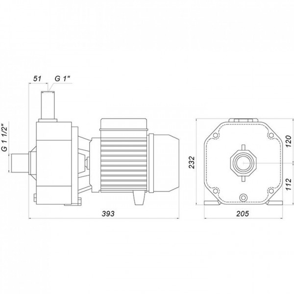 Поверхневий насос CB 40 PL 1,1 кВт SAER (12,0 м3/год, 41 м) трифазний