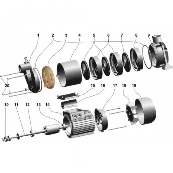 Поверхневий насос Optima MH-N 1800INOX 1,8кВт нерж, колеса