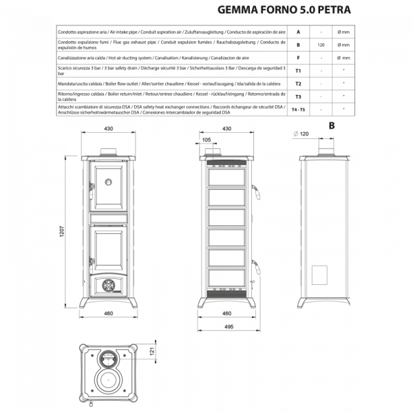 Піч-камін La Nordica GEMMA FORNO Natural Stone