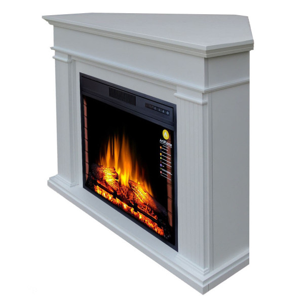 Камінокомплект ArtiFlame ANDANTE CORNER AF28S Білий Ваніль Кутовий